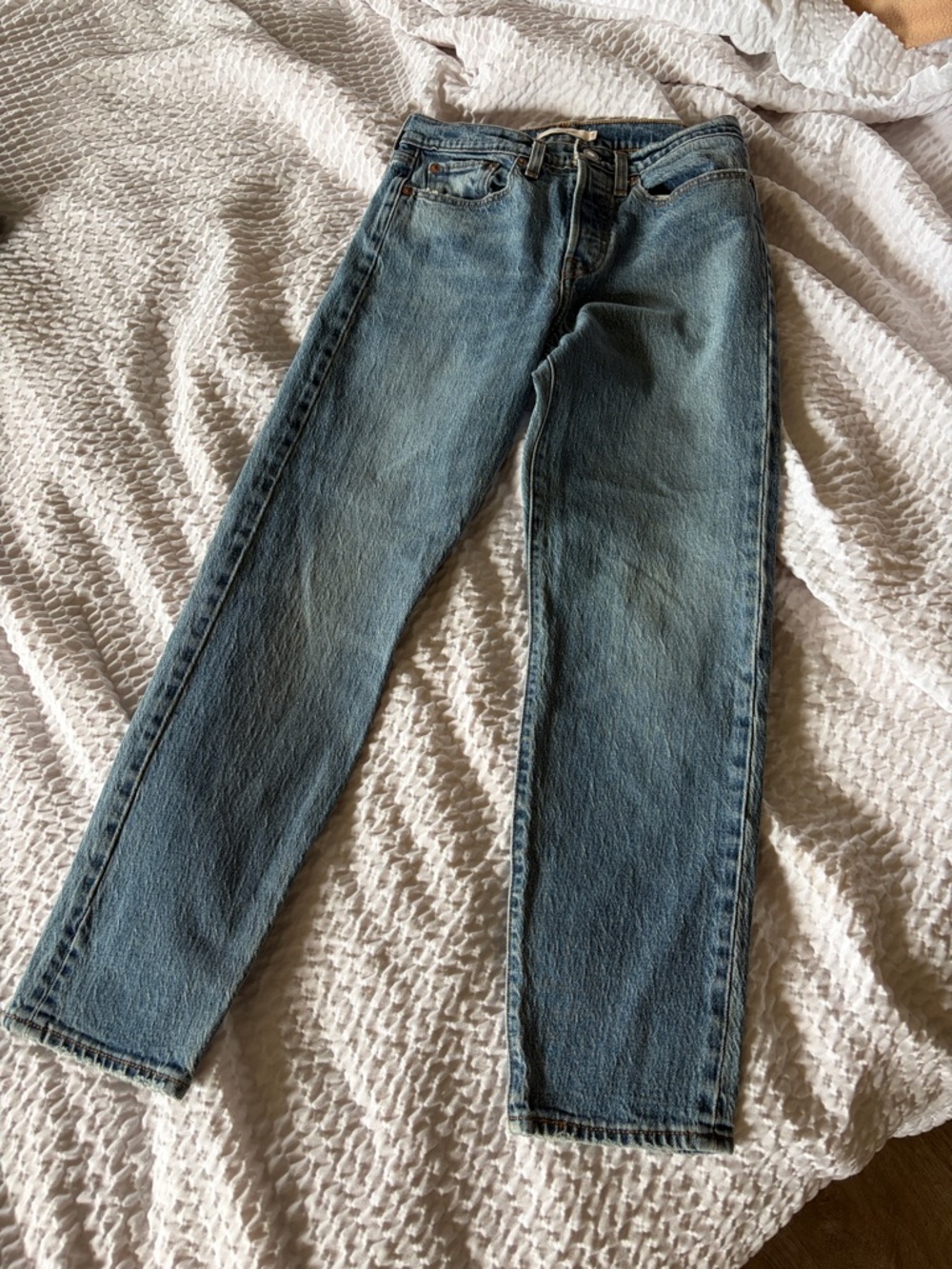 Levi's 501 Premium Denim Wedgie Straight Leg Jeans